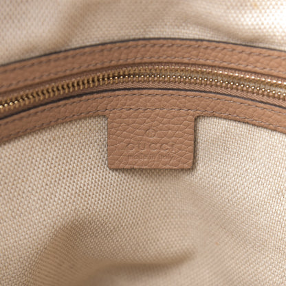 Gucci Pebbled Calfskin Medium Soho Chain Shoulder Bag Rose Beige 6 of 10