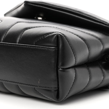 Saint Laurent Calfskin Y Quilted Monogram Monochrome Toy Loulou Crossbody Bag Black 10 of 11