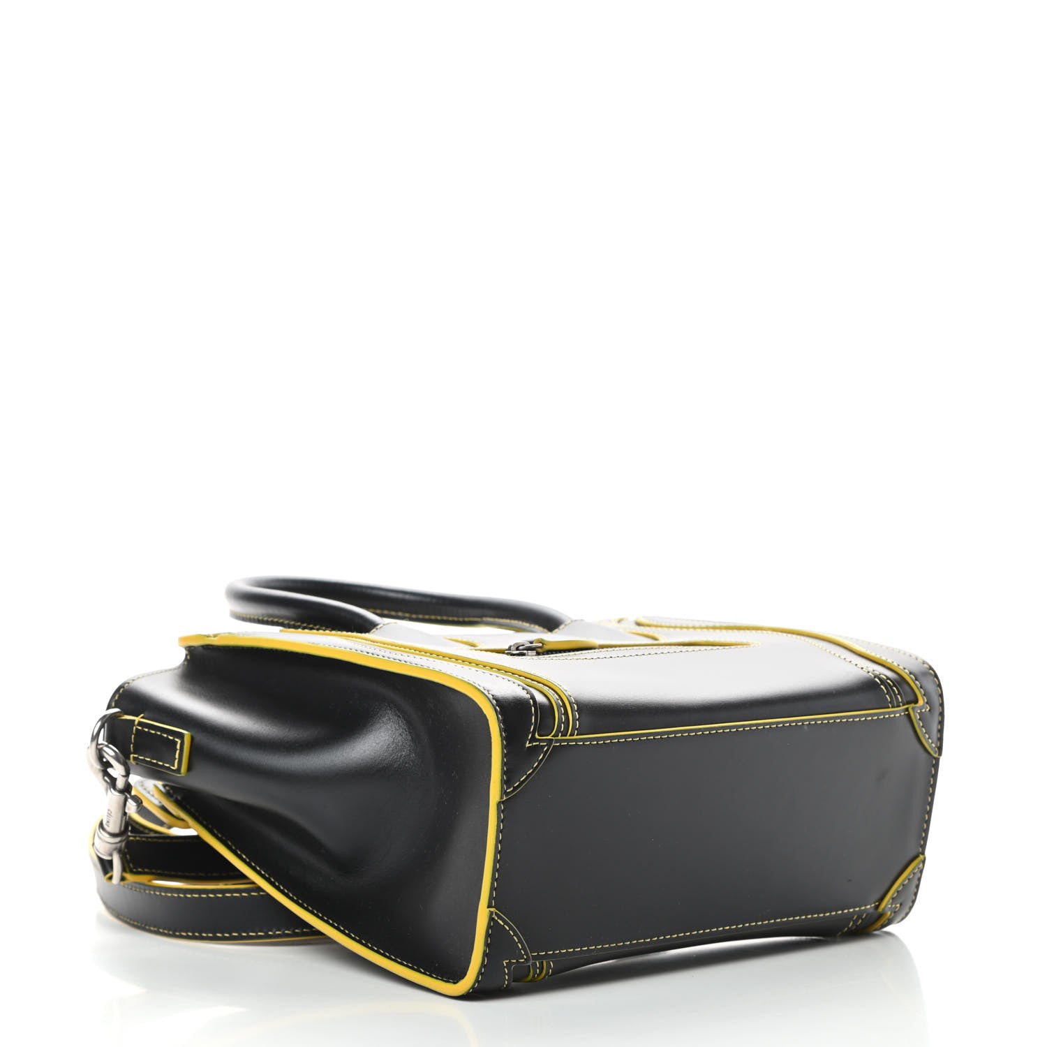 Celine Satin Calfskin Nano Debossed Luggage Black 4 of 12