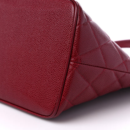 Chanel Caviar Quilted Medallion Tote Red 9 of 11