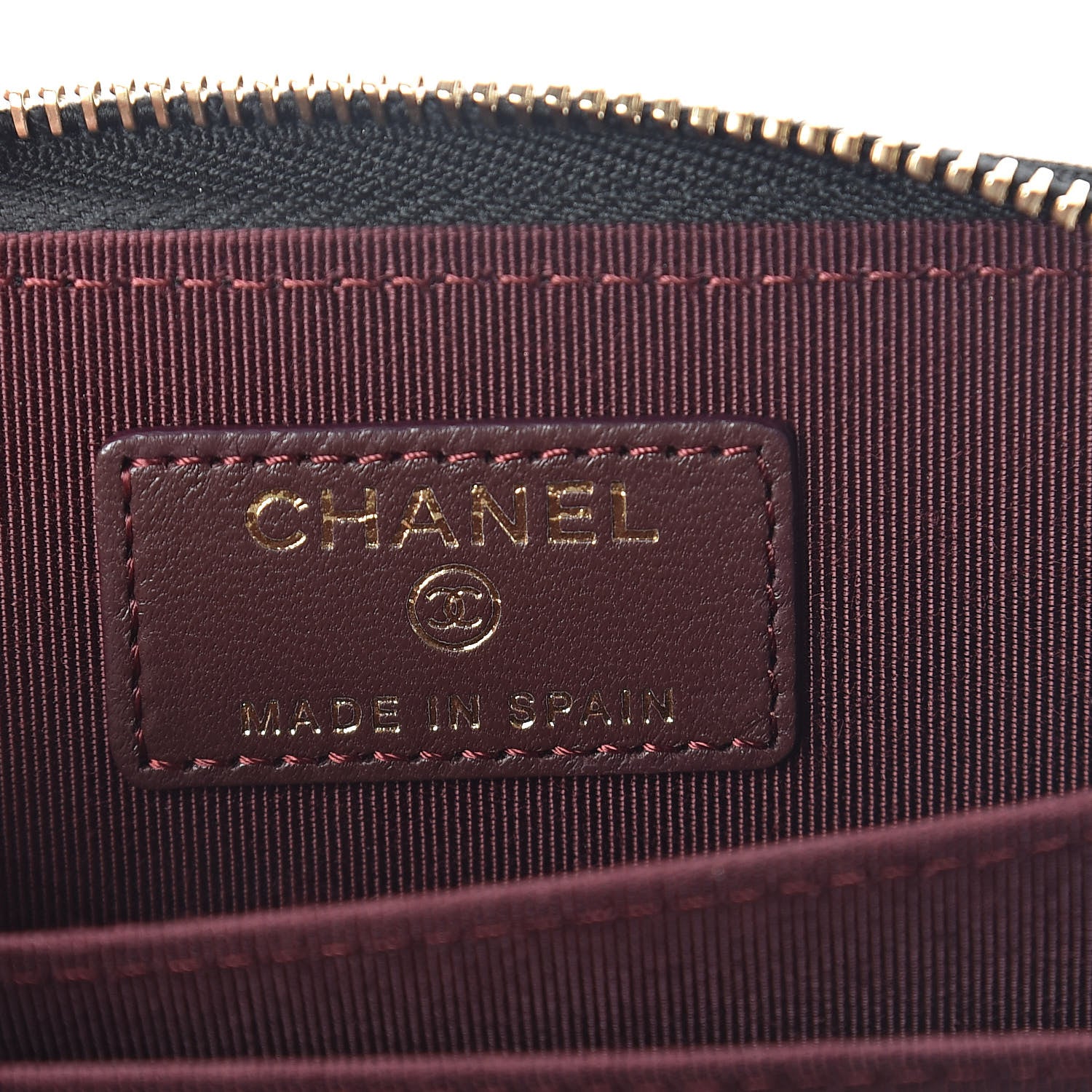 Chanel Lambskin Quilted Zip Coin Purse Black 6 of 7