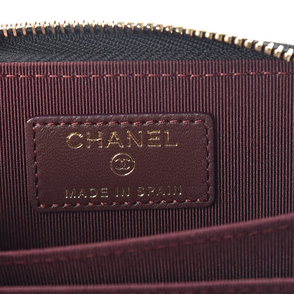 Chanel Lambskin Quilted Zip Coin Purse Black 6 of 7