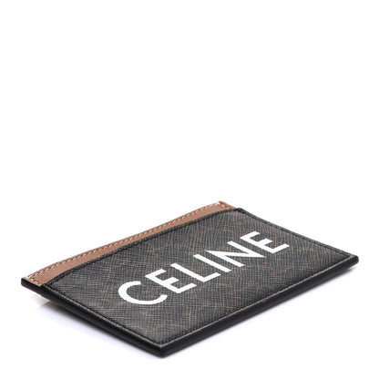 Celine Triomphe Canvas Card Holder Tan 4 of 6