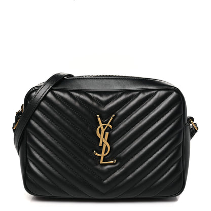 Saint Laurent Calfskin Matelasse Monogram Lou Camera Bag Black 1 of 12
