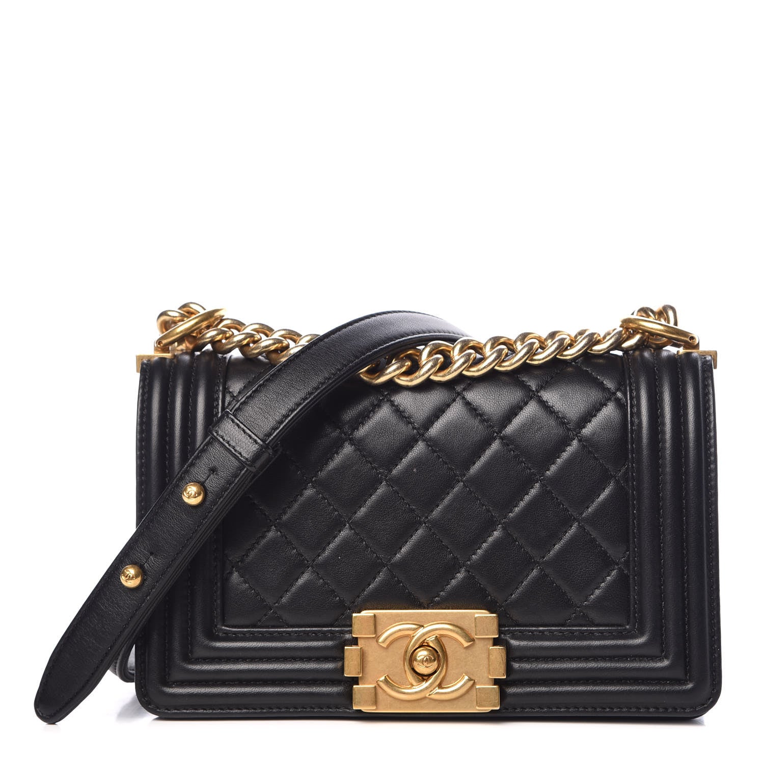 Chanel Lambskin Quilted Small Boy Flap Black 1 of 13