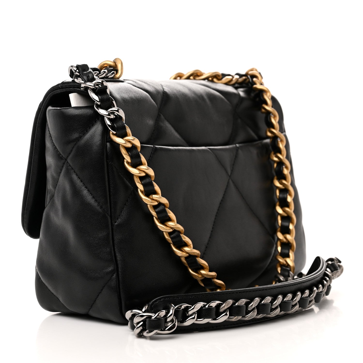 Chanel Lambskin Quilted Medium Chanel 19 Flap Black 3 of 10