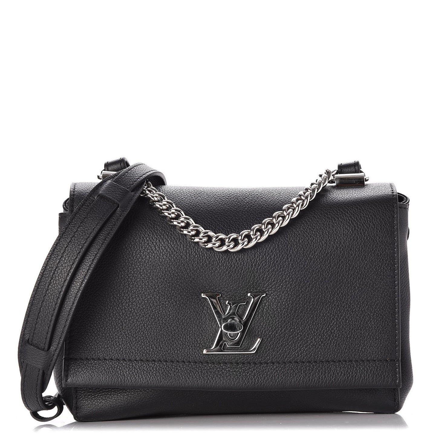 Calfskin Lockme II Chain Bag BB Black