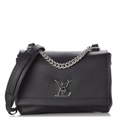 Louis Vuitton Calfskin Lockme II Chain Bag BB Black 1 of 7