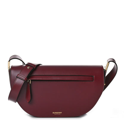 Burberry Calfskin Small Olympia Shoulder Bag Burgundy 1 of 8