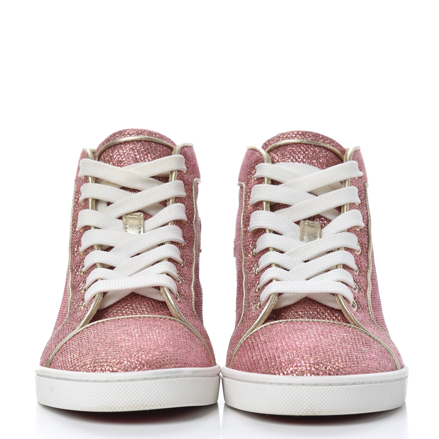 Christian Louboutin Glitter Womens Bip Bip Orlato Flat Sneakers 35.5 Poudre 2 of 15