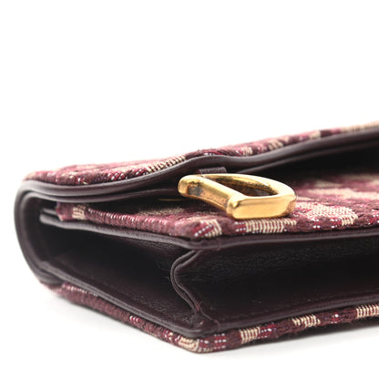 Christian Dior Oblique Saddle Card Holder Bordeaux 9 of 10