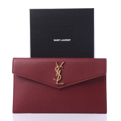 Saint Laurent Grain De Poudre Uptown Pouch Red 10 of 10