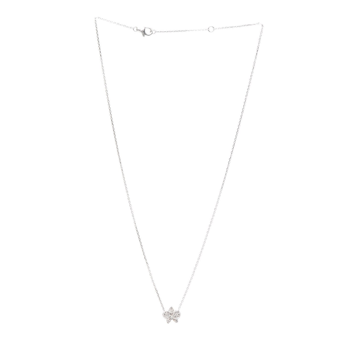 18K White Gold Diamond Caresse D'Orchidees Par Cartier Necklace