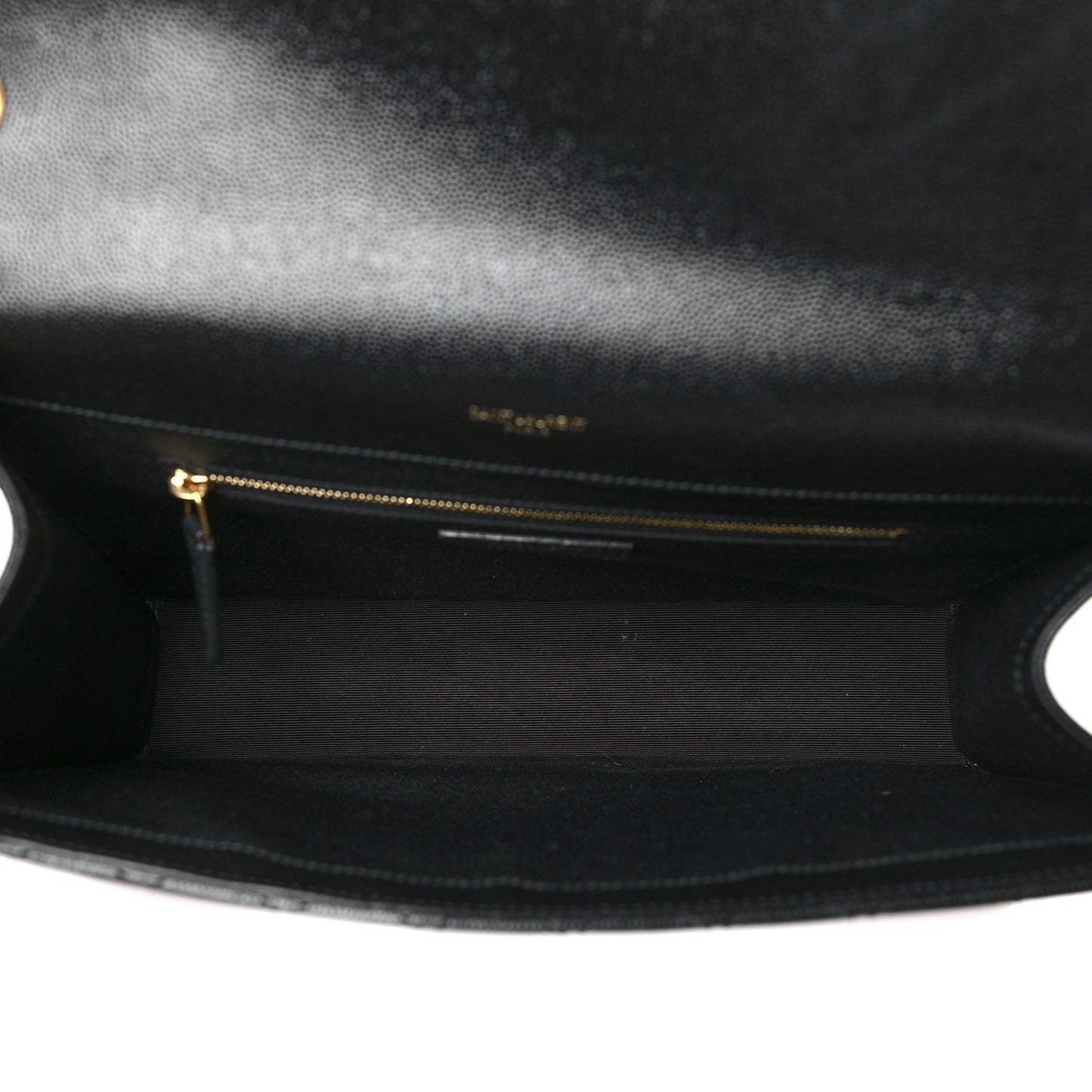 Grain De Poudre Textured Mixed Matelasse Large Triquilt Monogram Satchel Black