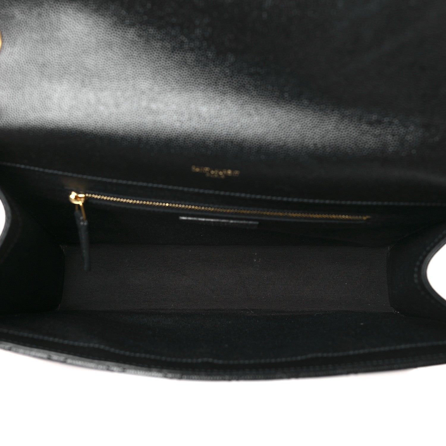 Saint Laurent Grain De Poudre Textured Mixed Matelasse Large Triquilt Monogram Satchel Black 5 of 11