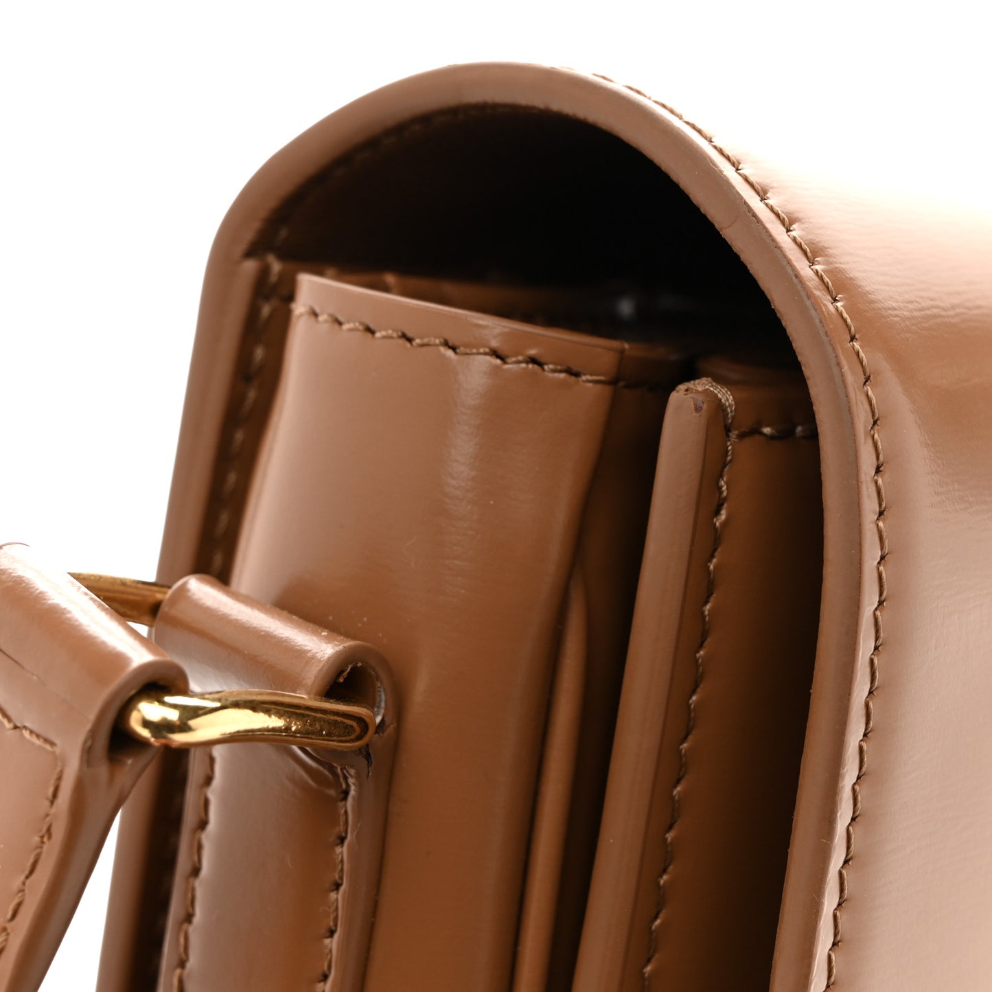 Shiny Calfskin Medium Triomphe Bronze
