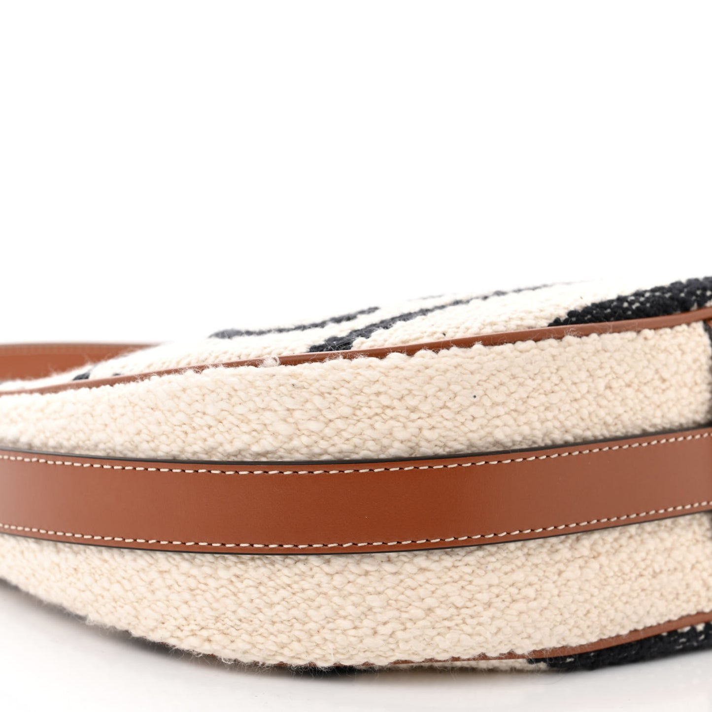 Textile Medium Ava Shoulder Bag White Black