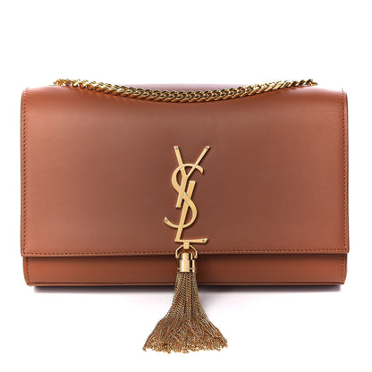 Saint Laurent Smooth Calfskin Medium Classic Monogram Kate Tassel Satchel Fauve 1 of 9