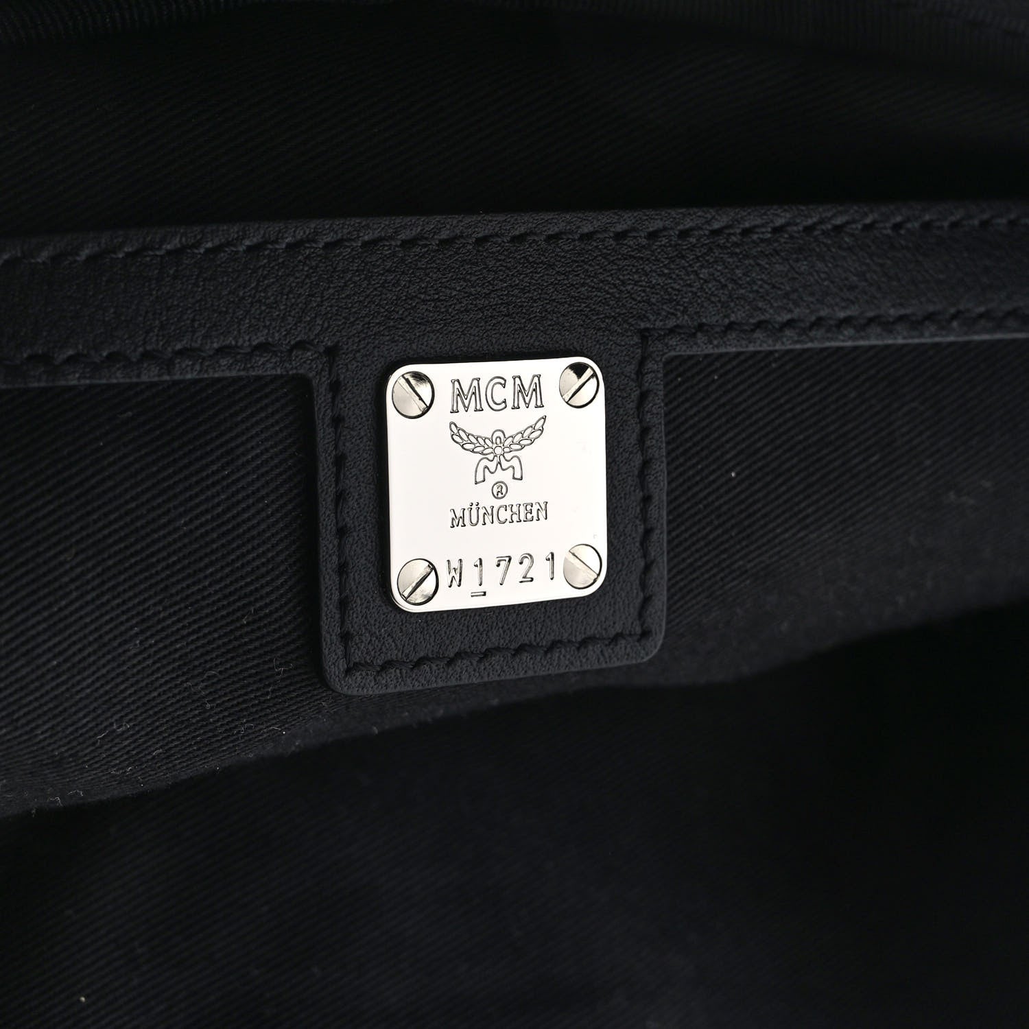 MCM Calfskin Ottomar Monogram Fursten Belt Bag Black 6 of 8