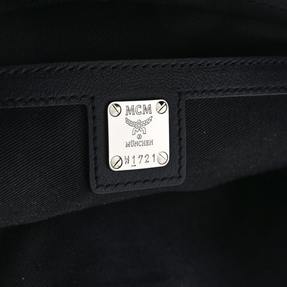 MCM Calfskin Ottomar Monogram Fursten Belt Bag Black 6 of 8