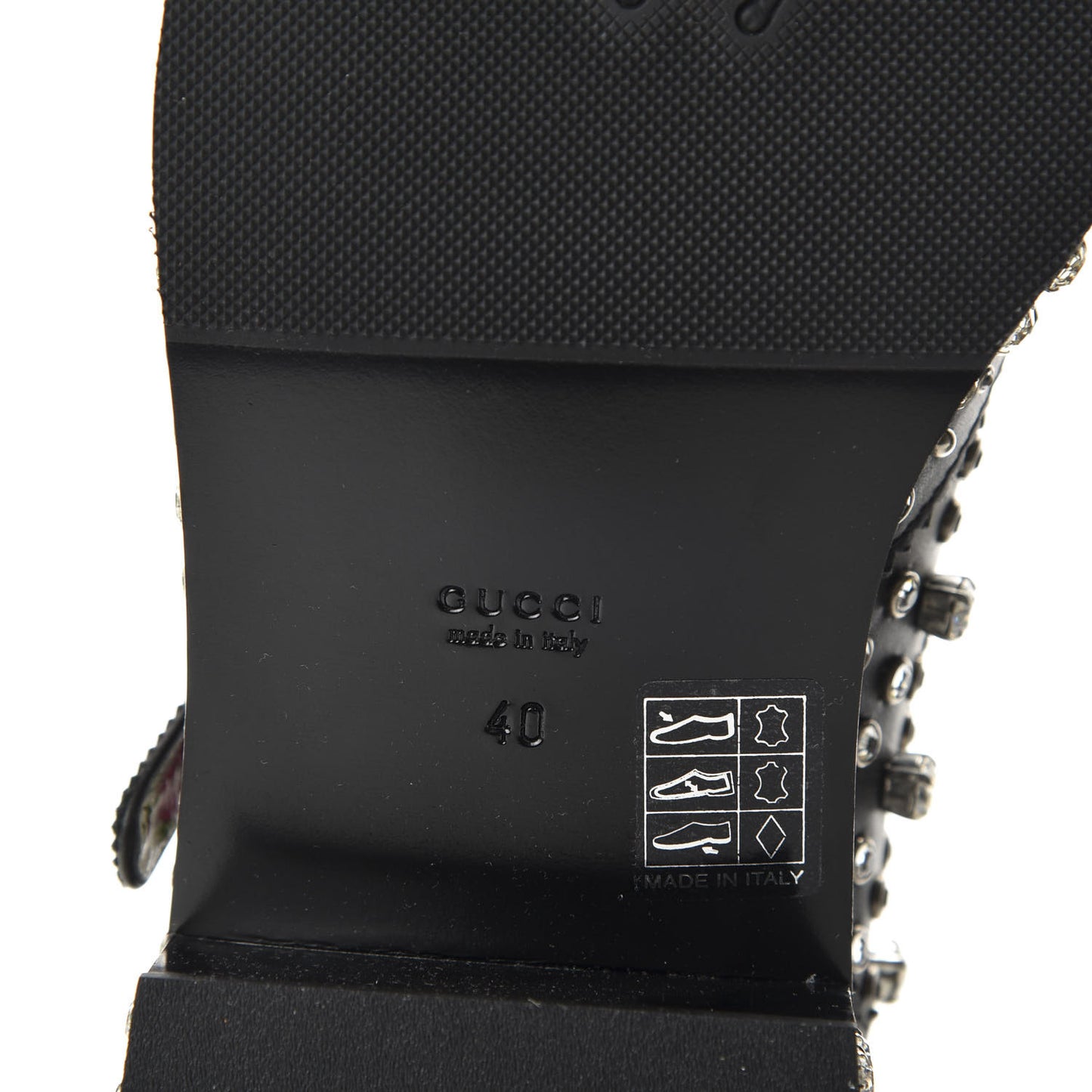 Calfskin Crystal Studded Womens Queercore Brogue Monk Strap Loafers 40 Black