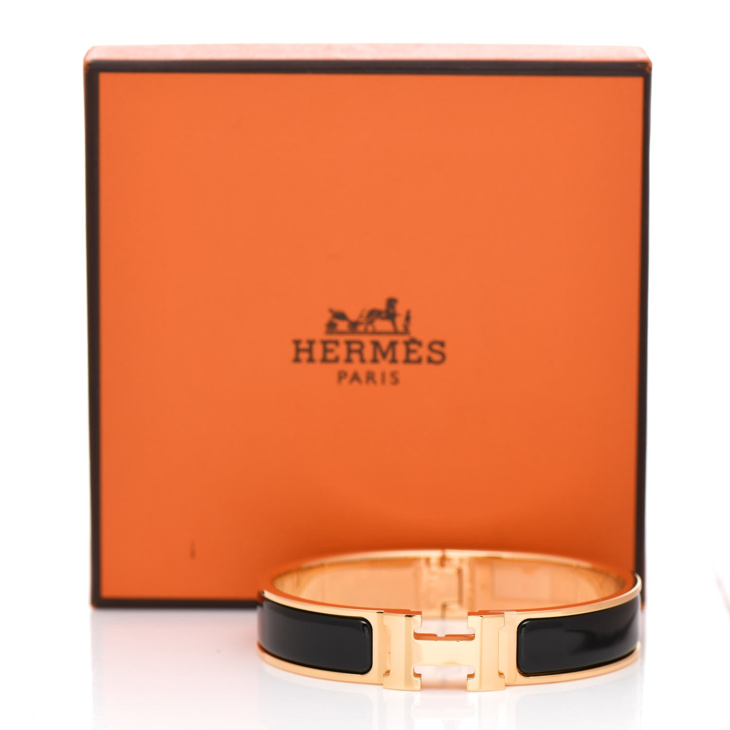 Hermes Enamel Narrow Clic Clac H Bracelet PM Black 5 of 5