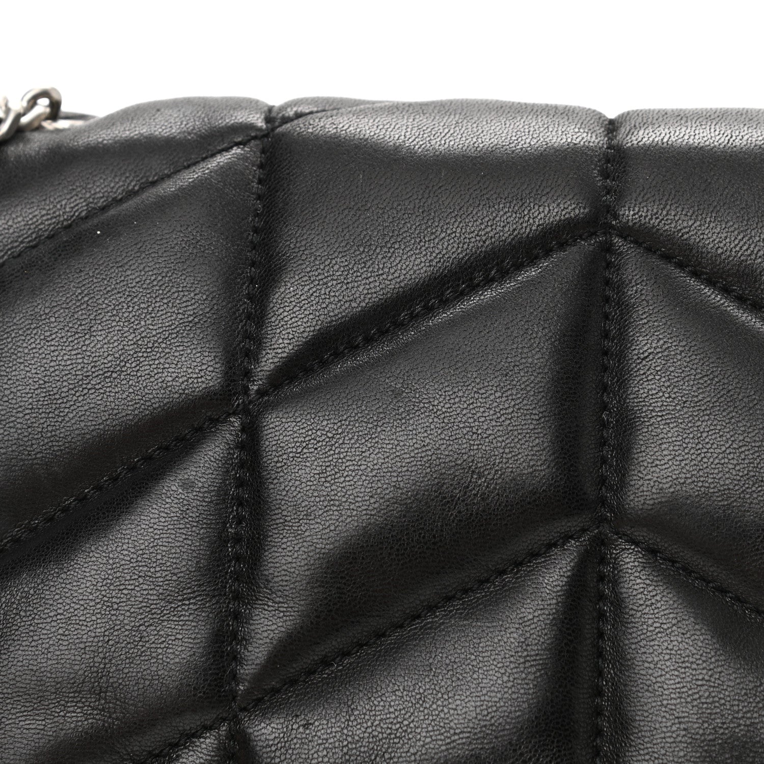 Saint Laurent Lambskin Quilted Toy Loulou Puffer Monogram Chain Satchel Black 15 of 16