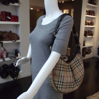 Burberry Haymarket Check Rydal Small Hobo 2 of 10