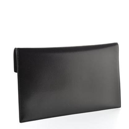 Saint Laurent Smooth Shiny Calfskin Monogram Uptown Pouch Black 3 of 8