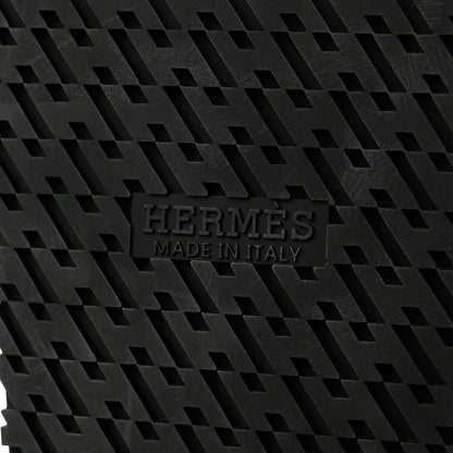 Hermes Calfskin Mens Biarritz Sandals 41.5 Black 8 of 10