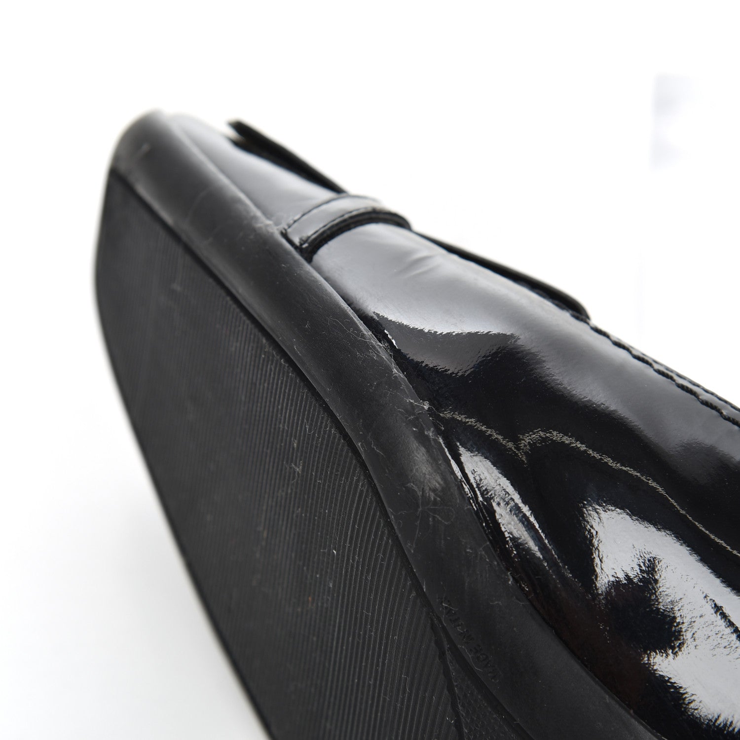 Louis Vuitton Patent Fringe Pumps 38.5 Black 11 of 18