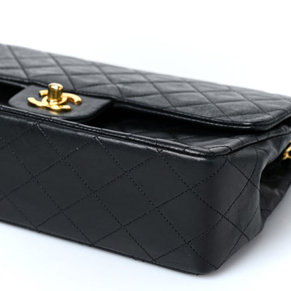 Chanel Lambskin Quilted Medium Double Flap Black 9 of 9