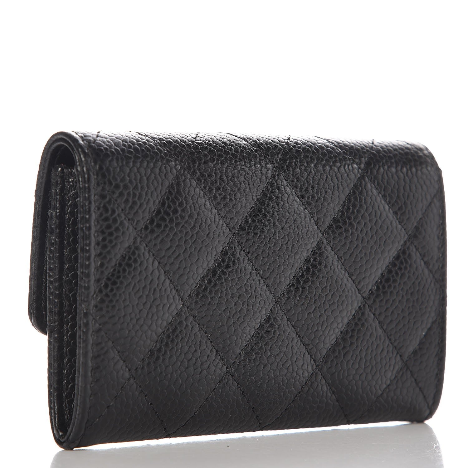 Chanel Caviar Quilted Flap Card Holder Black 3 of 9
