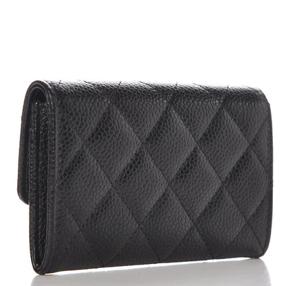 Chanel Caviar Quilted Flap Card Holder Black 3 of 9