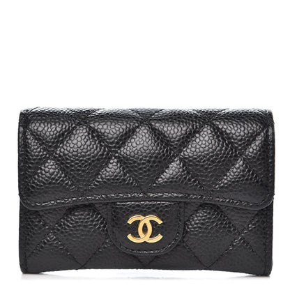Chanel Caviar Quilted Flap Card Holder Black 1 of 9