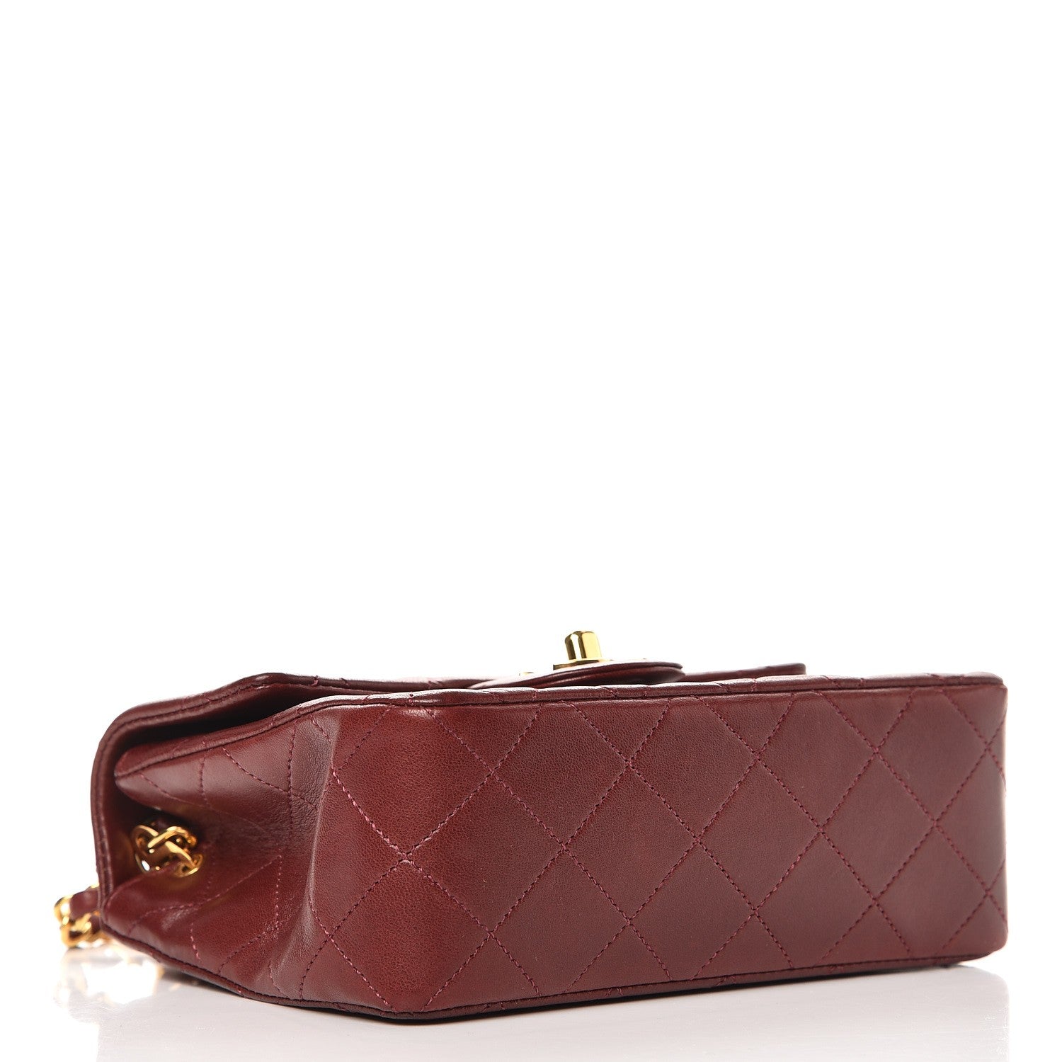 Chanel Lambskin Quilted Mini Square Flap Burgundy 4 of 11