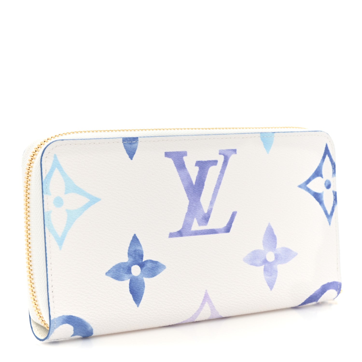 Louis Vuitton Monogram Giant By The Pool Zippy Wallet Resort Blue 3 of 12
