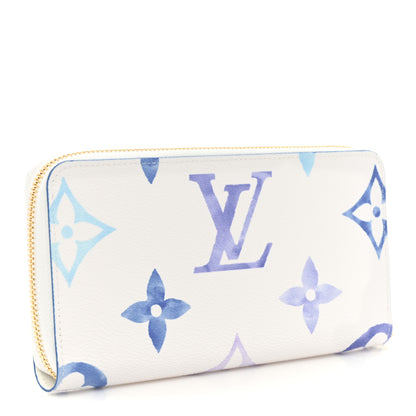 Louis Vuitton Monogram Giant By The Pool Zippy Wallet Resort Blue 3 of 12