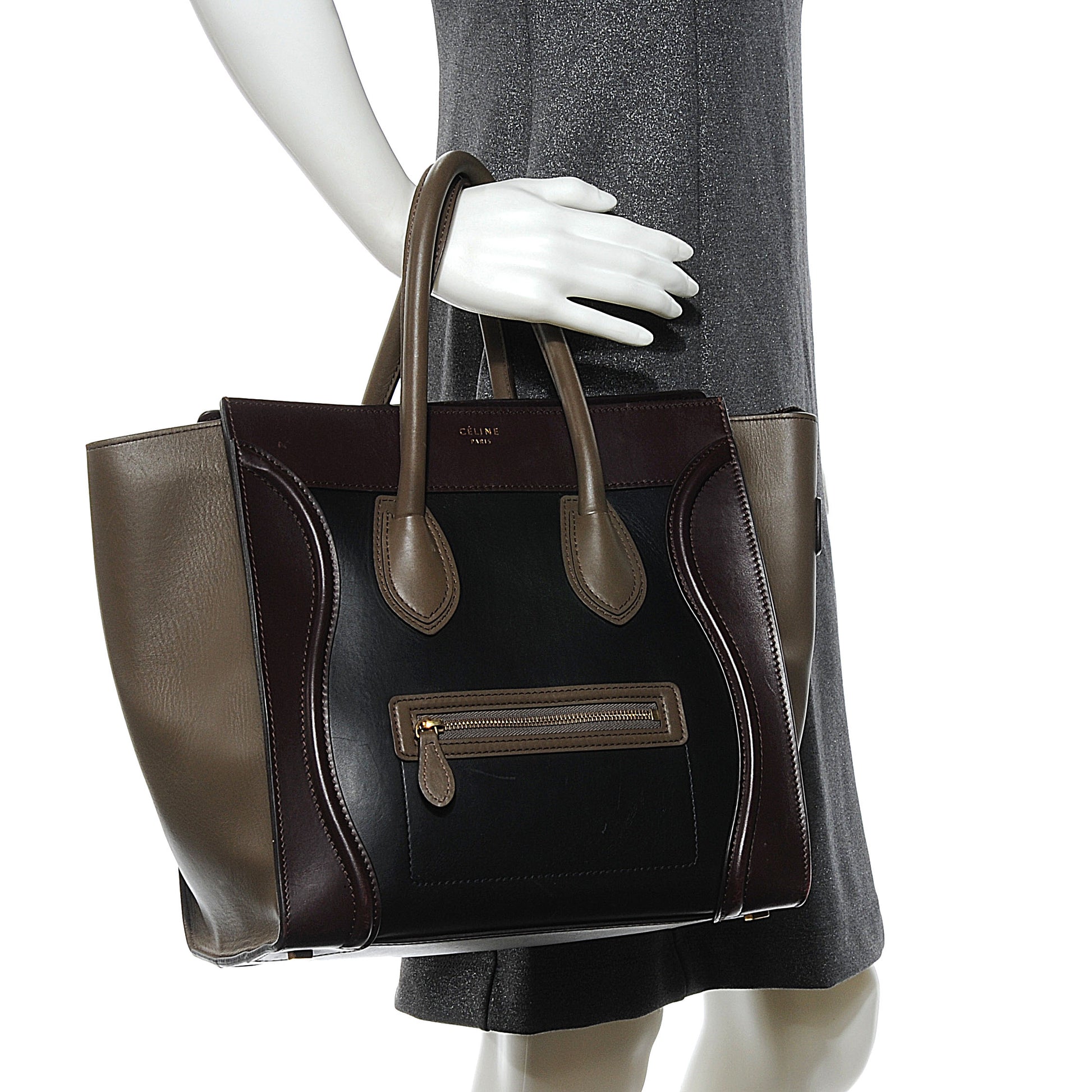 Celine Smooth Calfskin Mini Tri-Color Luggage 2 of 9