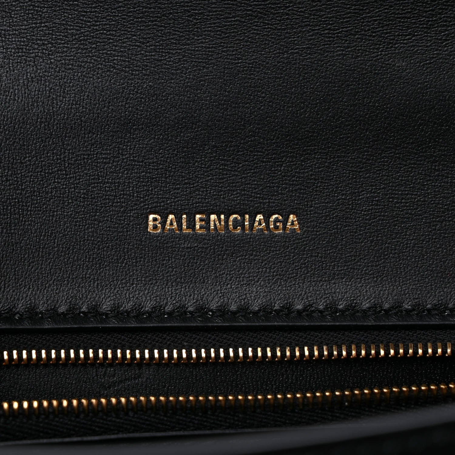 Balenciaga Shiny Box Calfskin Small Hourglass Top Handle Bag Black 6 of 8