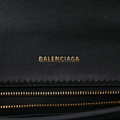 Balenciaga Shiny Box Calfskin Small Hourglass Top Handle Bag Black 6 of 8