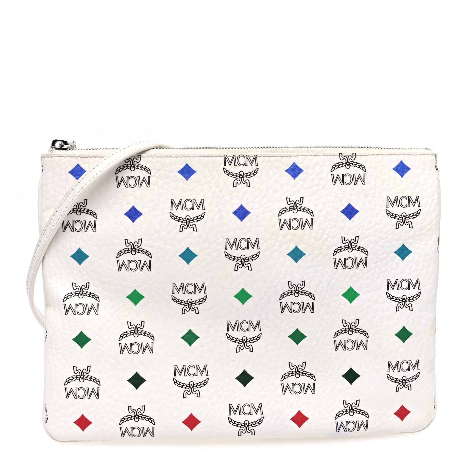 MCM Skyoptic Visetos Crossbody Pouch Spectrum Diamond White 1 of 9