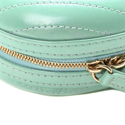 Chanel Calfskin Chevron Stitched Evening Bag Blue 9 of 10