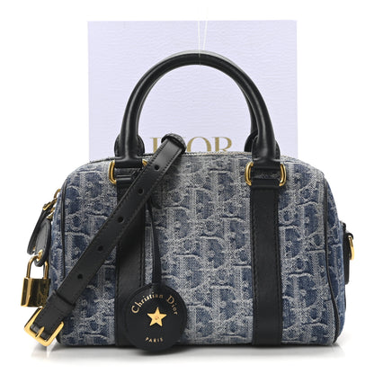 Christian Dior Denim Oblique Groove 20 Bag Blue 11 of 11