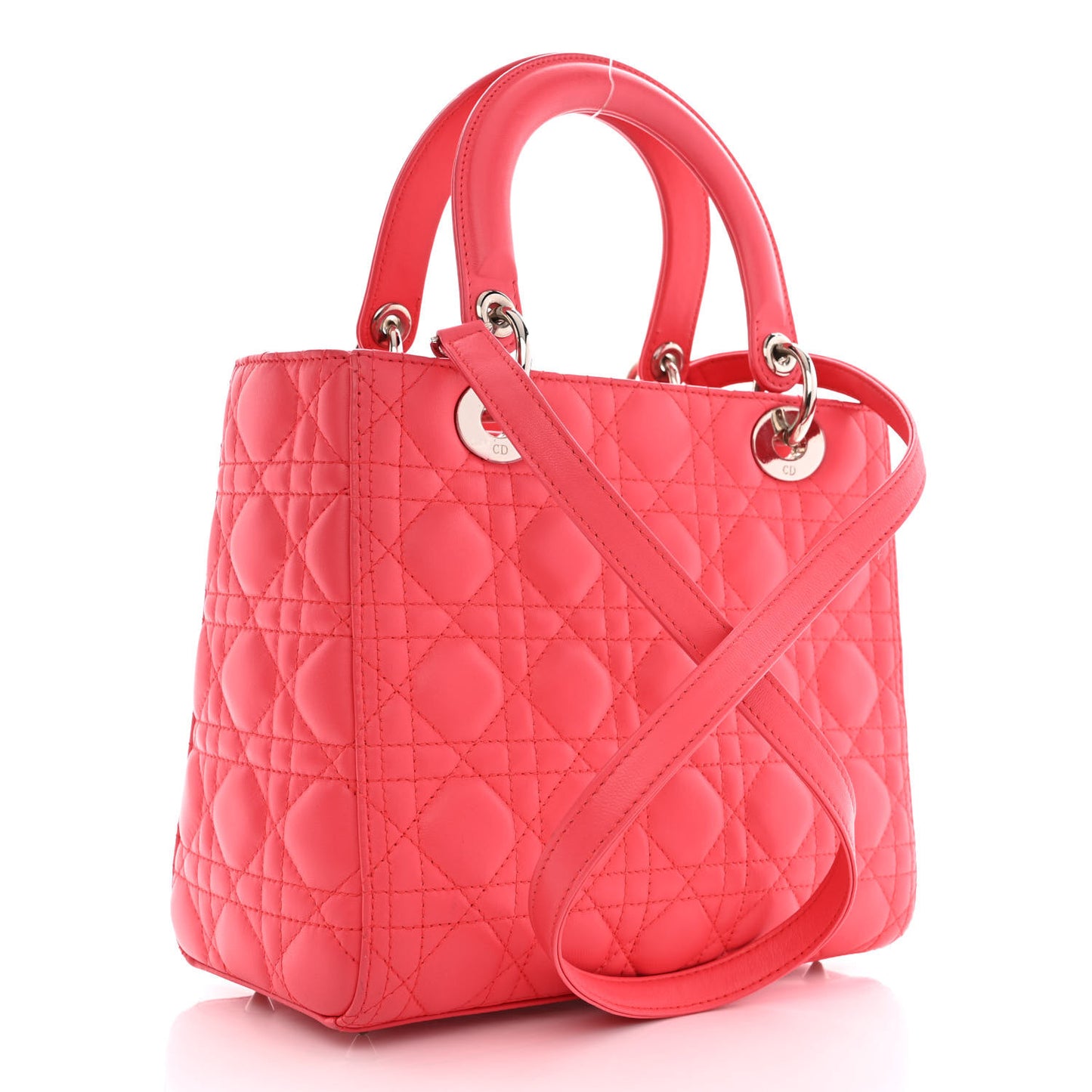 Lambskin Cannage Medium Lady Dior Pink
