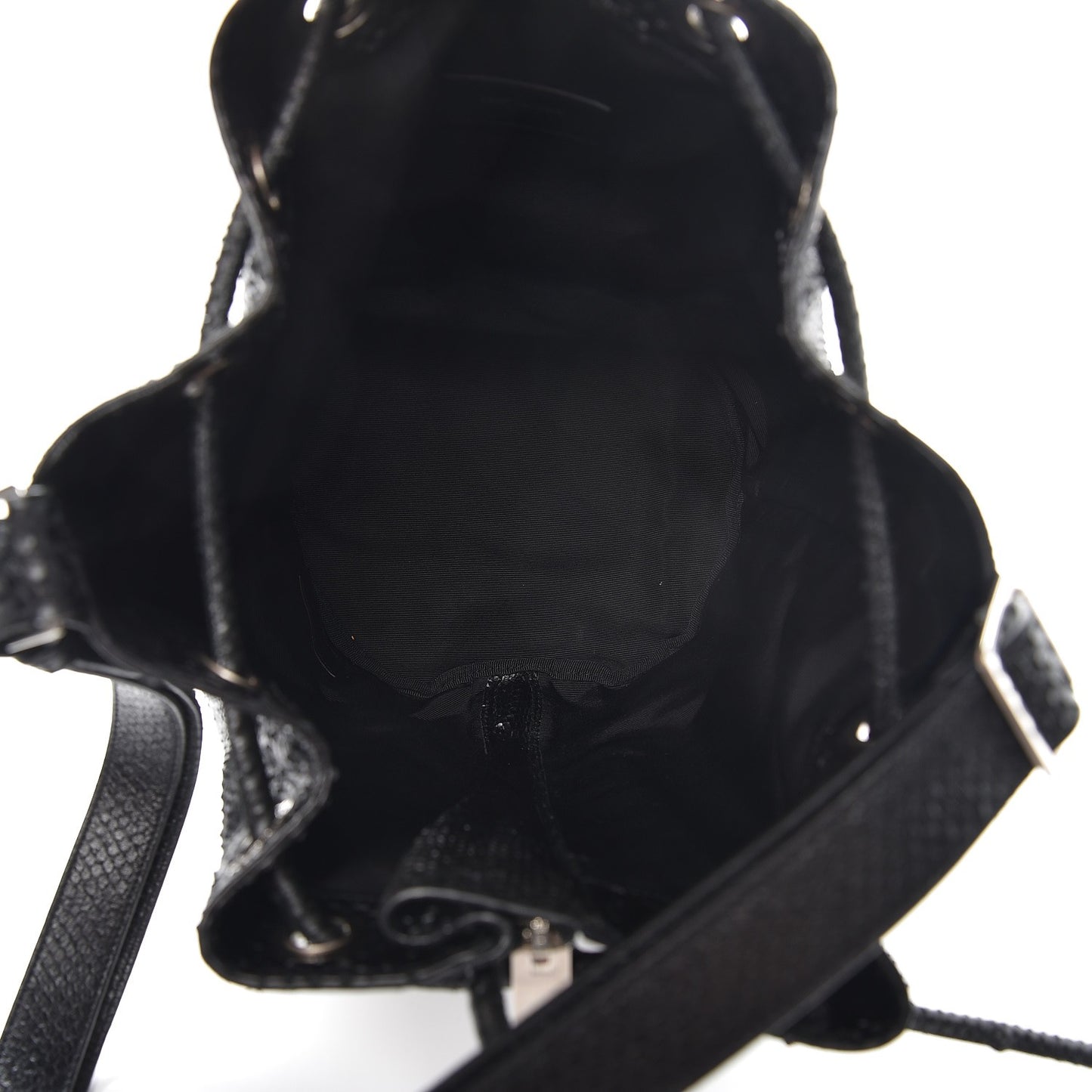 Python Medium Rider Bucket Bag Black