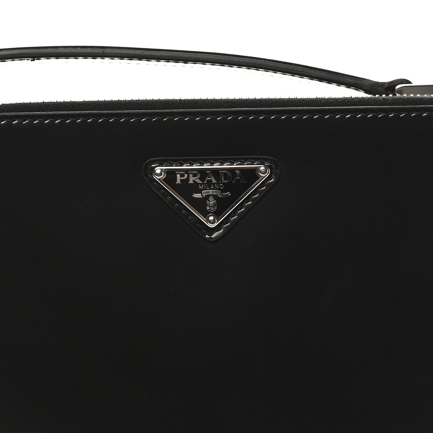 Prada Spazzolato Medium Brique Crossbody Bag Black 7 of 9