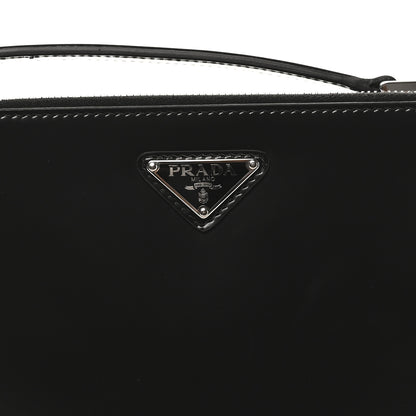 Prada Spazzolato Medium Brique Crossbody Bag Black 7 of 9