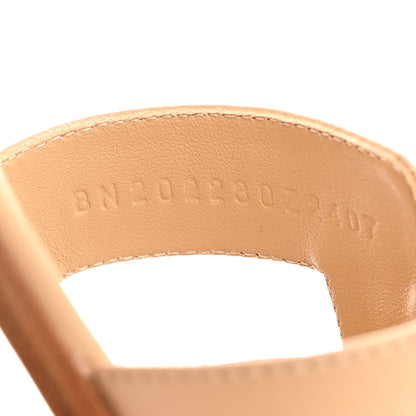Hermes Calfskin Oran Sandals 39 Beige Natuarl 7 of 8