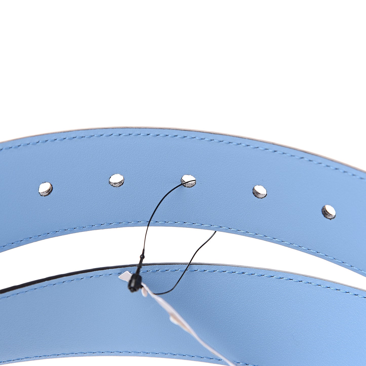 Soft Microguccissima Margaux Calfskin Belt 90 36 Mineral Blue